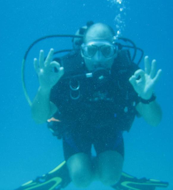 Phil--helmet dive in Grand Cayman