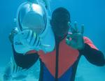 Miguel--helmet dive in Grand Cayman