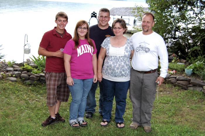 Dave, Chelsea, Chris, Diane & David (David is Aunt Theresa & Uncle Ivan's son--with his wife and family)