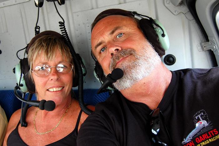 Jim & Dianne on the helicopter--what a ride!!!