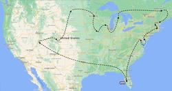 RV Travel Map Fill In The Blanks
